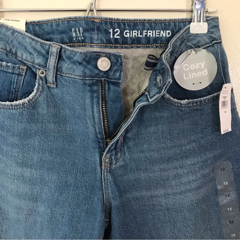 GAP • 12 • Cozy Fleece Lined Girls Girlfriend Denim Jeans